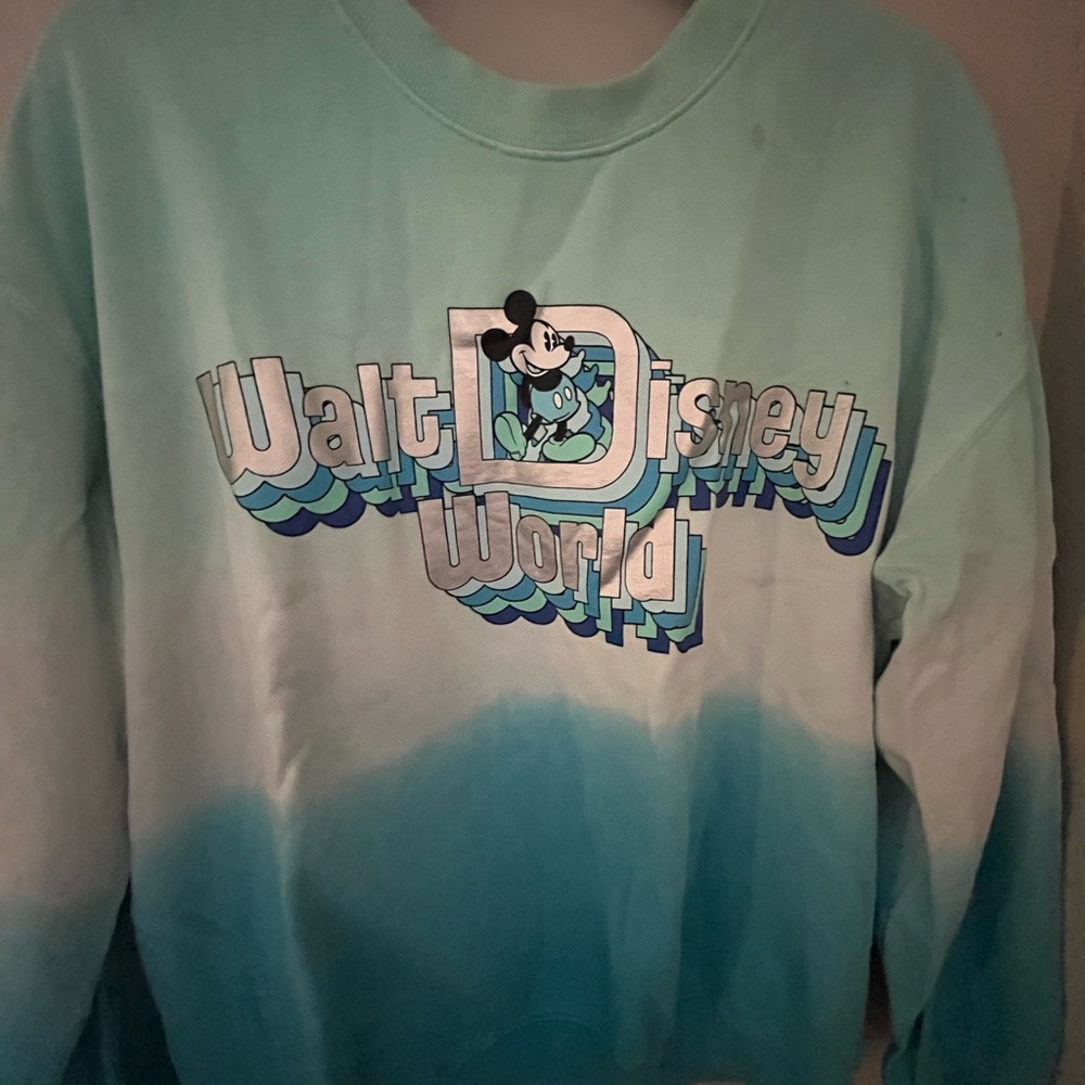 Disney Blue and White Ombre Sweatshirt